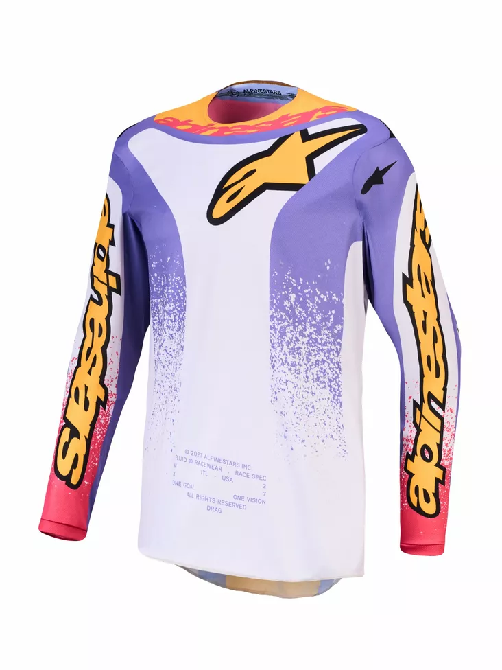 Alpinestars Paita Fluid Drag Lila/Sininen/Kulta - Motocross paidat MX - D540983 - 1