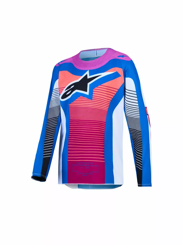 Alpinestars Paita Junior Supertech Maven Valkoinen/Koralli/Sininen - Motocross paidat MX - D540993 - 1