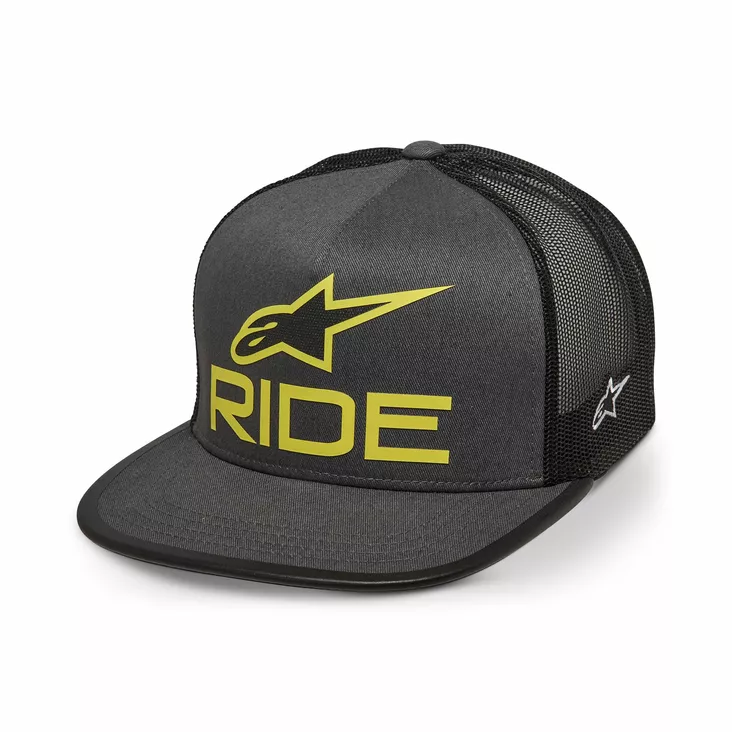 Alpinestars Ride 4.0 Trucker Hat Gray/Black/Lime - Pipot & lippikset - D523293 - 1