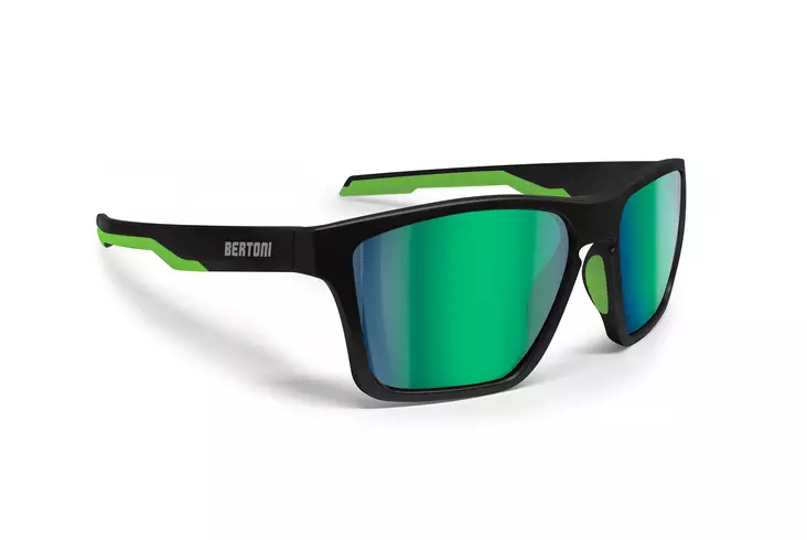 Bertoni Eyewear FULVIO 04 black/green - Moottoripyörä Ajolasit Onroad - D458033 - 1