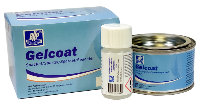 BHP Gelcoat-täyte 100g 80008 harmaa sis. kovetin - Lasikuitutarvikkeet - D138503 - 1