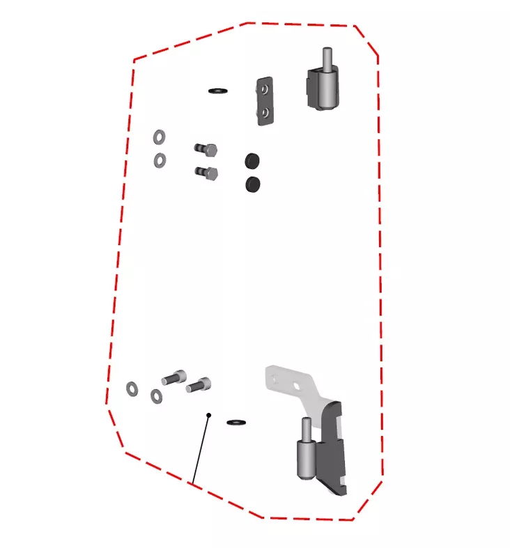 DFK Oven Saranasarja Vasen Polaris Ranger 570 Midsize 2022-> - DFK varaosat & tarvikkeet - D528153 - 1