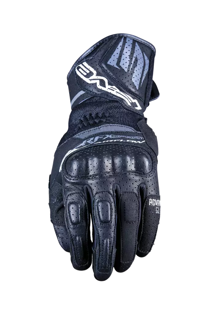 Five Hanska RFX Sport Airflow Musta - Nahkaiset moottoripyörähanskat - D403453 - 1