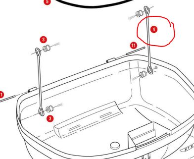 Givi Stop bag opening yarn 2 pcs. - Moottoripyörän laukkujen tarvikkeet - D120863 - 1