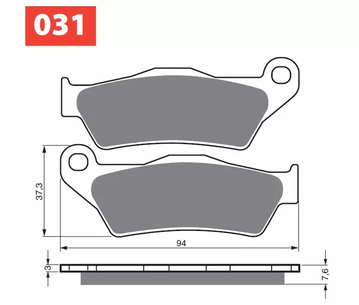 GOLDFREN Jarrupalat 031 Ceramic Carbon S33 - Moottoripyörän jarrupalat - D227803 - 1