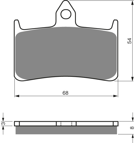GOLDFREN Jarrupalat 069 Ceramic carbon AD - Moottoripyörän jarrupalat - D227913 - 1