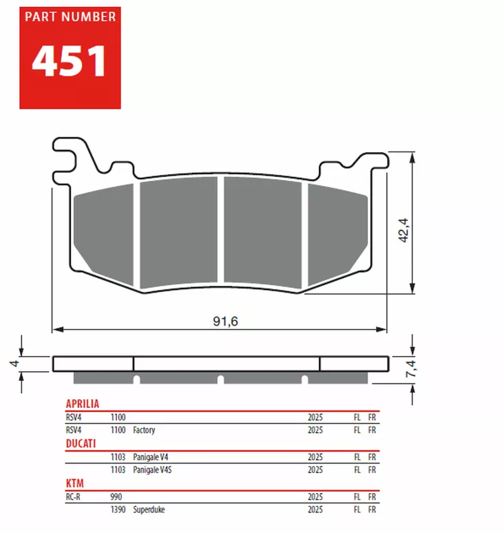 GOLDFREN Jarrupalat 451 Ceramic Carbon S33 - Moottoripyörän jarrupalat - D545703 - 1