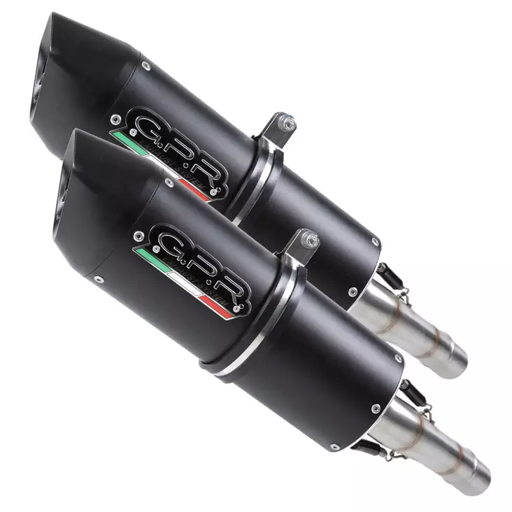 GPR Honda Vfr 800 V-Tec 2002/13 Pair EC-Approv. slip-on exhaust Furore Nero - Moottoripyörän äänenvaimentimet - D422853 - 1