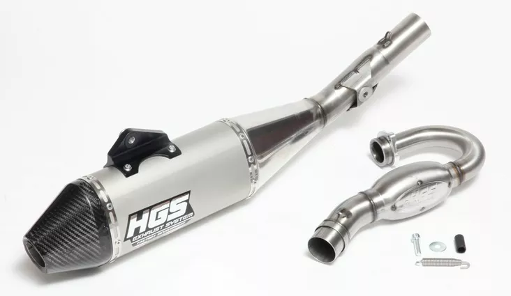 HGS Exhaust system 4T Grey Carbon Ducati Desmo450 MX 26-.. - Moottoripyörän pakoputkistot - D539513 - 1