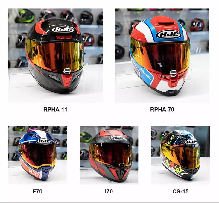 HJC Visiiri HJ-09 Red fire Iridium CS-15, CL-SP, FG-15, TR-1, CL-ST II, FS-11 - Visiirit - D391873 - 1