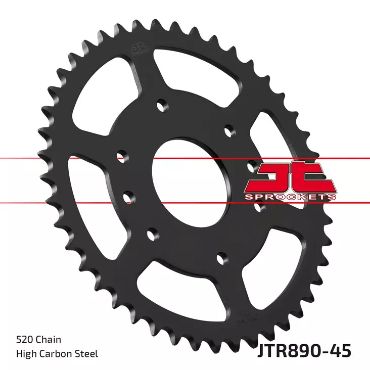 JT Takaratas ZBK - Musta Zinc JTR890.45ZBK - Moottoripyörän takarattaat - D433563 - 1