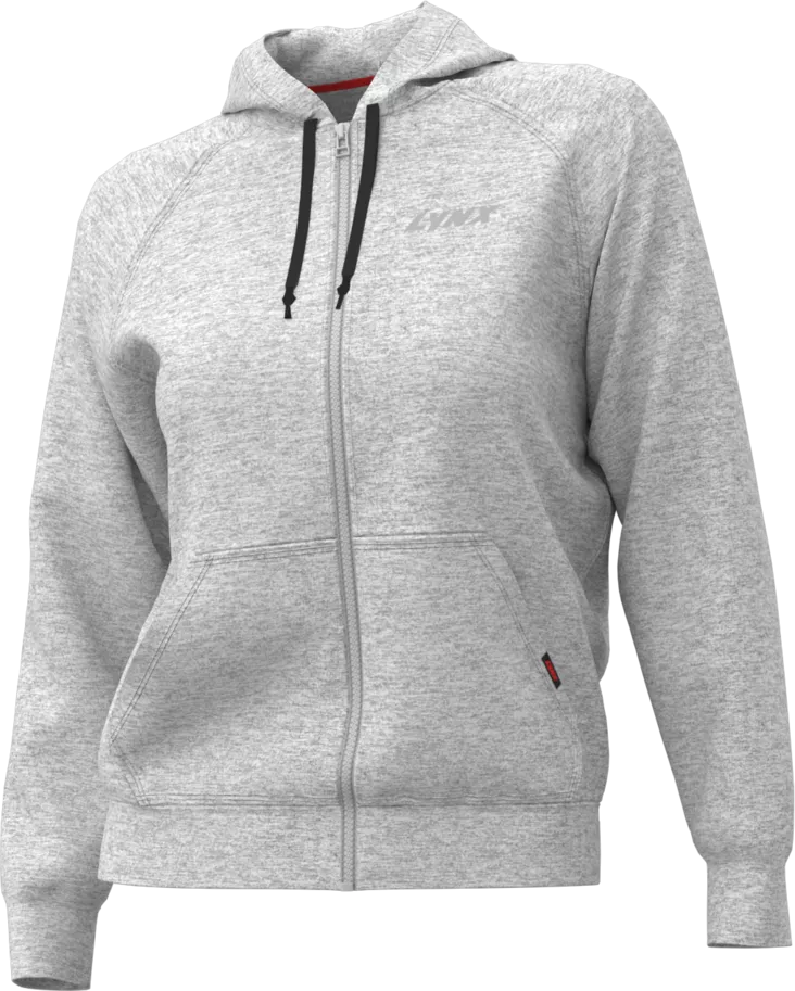 LYNX SIGNATURE ZIP-UP HOODIE NAISTEN HEATHER GREY - Lynx Vapaa-aika - 131163 - 1