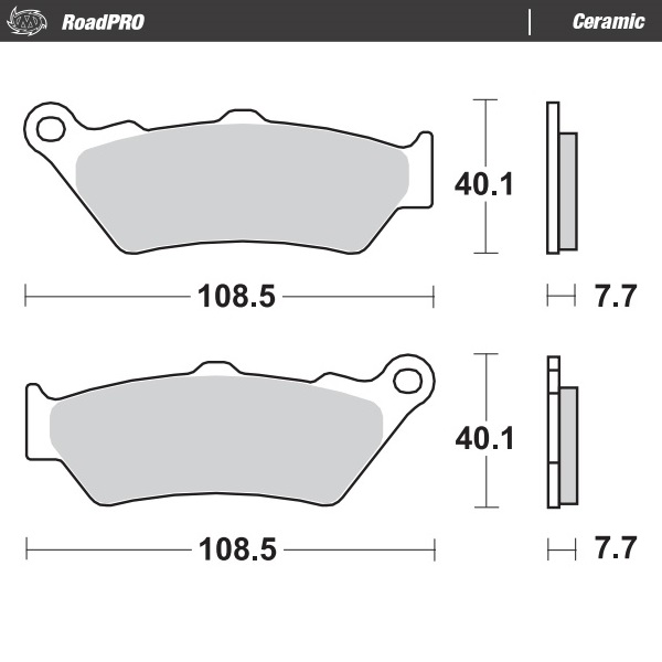 Moto-Master Jarrupalat RoadPRO Ceramic - Moottoripyörän jarrupalat - D245153 - 1