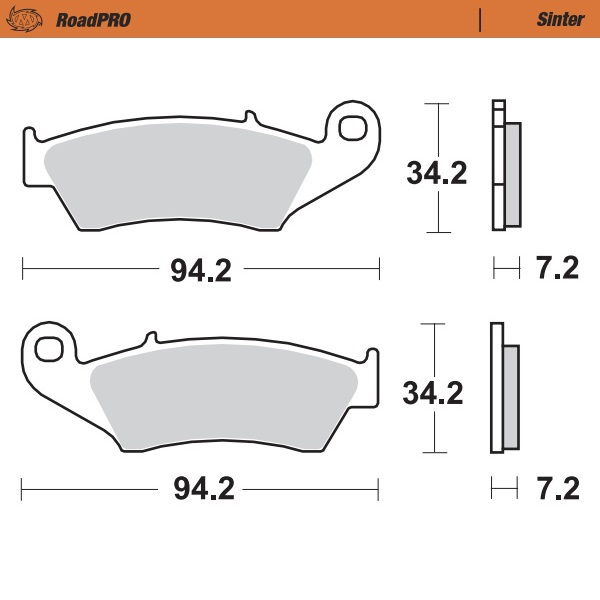 Moto-Master Jarrupalat RoadPRO Sinter eteen KLX300R 96-07 - Moottoripyörän jarrupalat - D245163 - 1