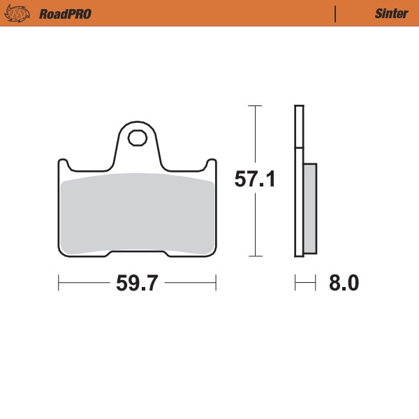 Moto-Master Jarrupalat RoadPRO Sinter taakse ZX14R ZZR1400 06-19 - Moottoripyörän jarrupalat - D245173 - 1