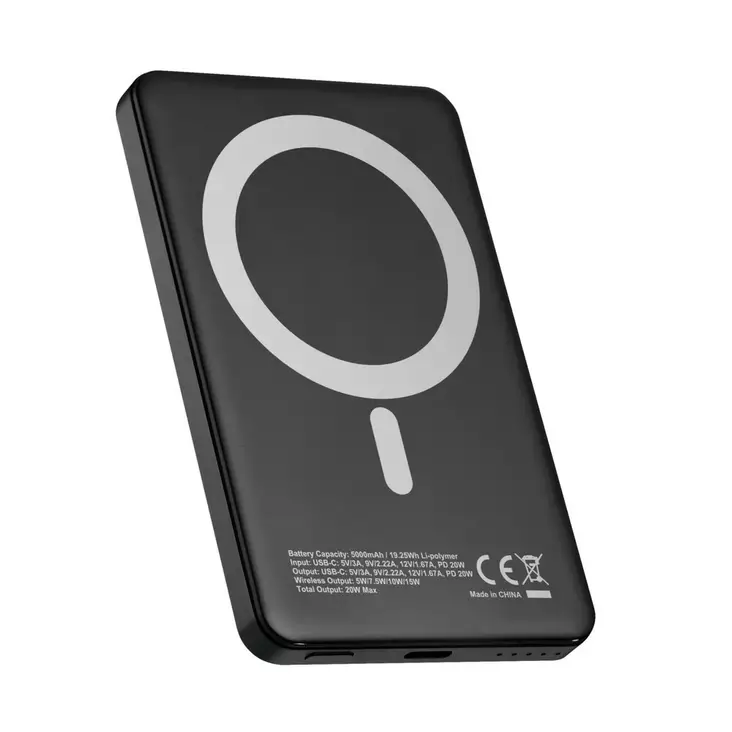Optiline Mag Power Bank Portable charger compatible with magsafe tech 91809 - Moottoripyörän matkapuhelintarvikkeet - D498023 - 1