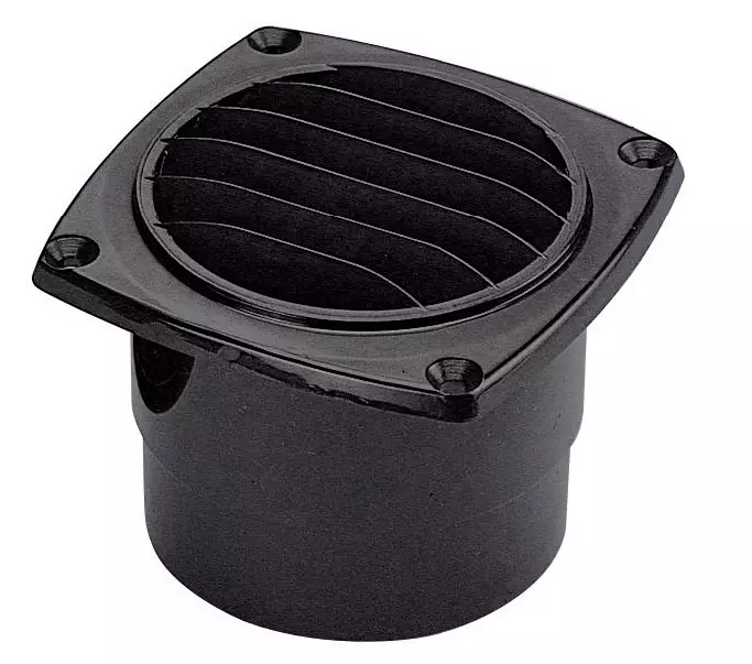 Osculati ABS hose vent w/collar black 92 x 92 mm - Veneen LVI - D201273 - 1