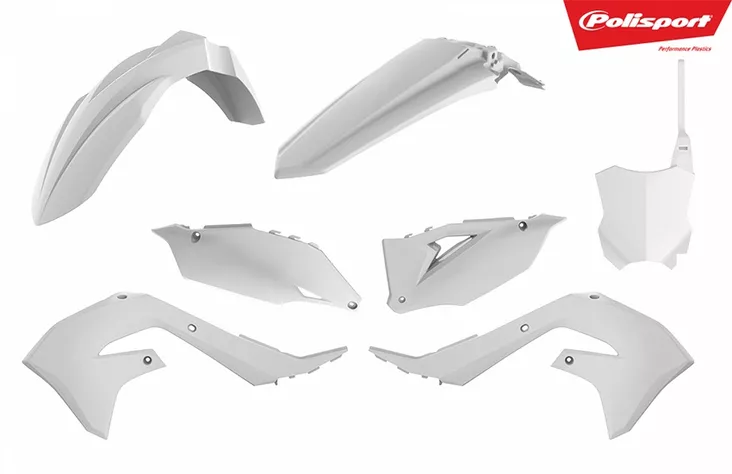 Polisport plastic kit KX250F 21-23 KX450 19-23 White (1) - Moottoripyörän muovisarjat - D272753 - 1