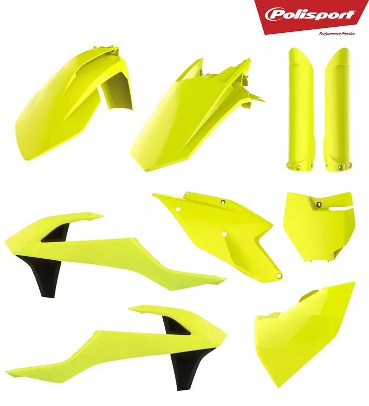 Polisport plastic kit SX125/150, SX-F250/350/450 16-18 Flo yellow (1) - Moottoripyörän muovisarjat - D242283 - 1