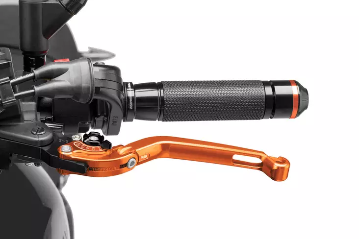 Puig Foldable Clutch Lever 16'C/Orange Selector C/Black - Moottoripyörän vivut ja vivunrungot - D297413 - 1