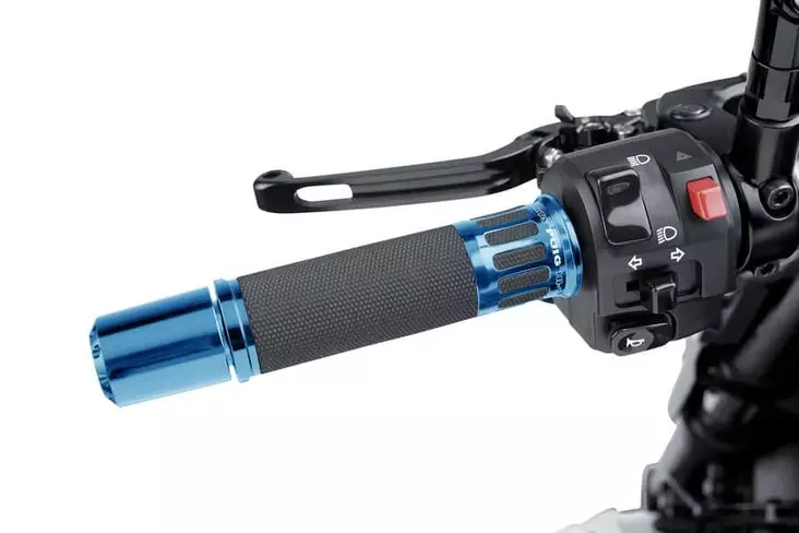Puig Grips By Pair Puig Hi-Tech Racing Alu 123Mm C/Blue - Moottoripyörän kahvakumit - D301373 - 1