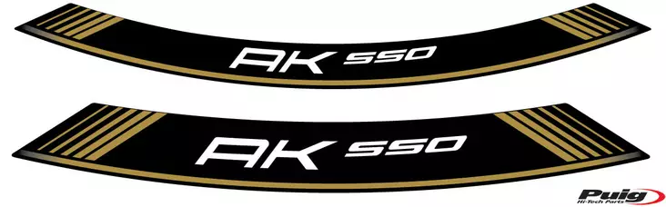 Puig Kit 8 Rim Strips Kymco Ak550 C/Gold - Moottoripyörän vanneteipit - D302853 - 1