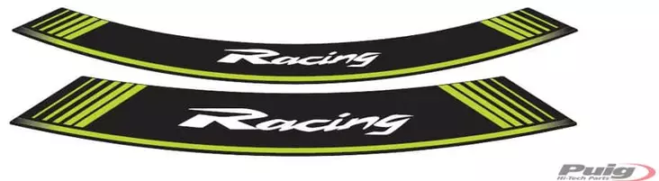 Puig Kit 8 Rim Strips Racing C/Green - Moottoripyörän vanneteipit - D298683 - 1