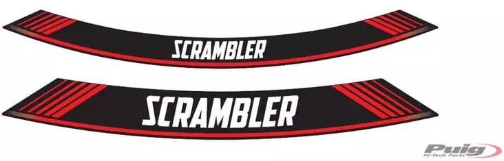Puig Kit 8 Rim Strips Scrambler C/Red - Moottoripyörän vanneteipit - D302003 - 1
