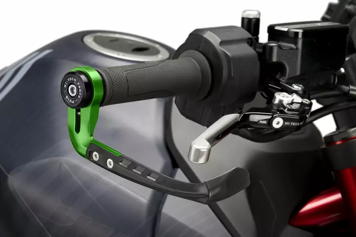 Puig Protector Brake Lever Raw C/Green - Moottoripyörän käsisuojat - D510923 - 1