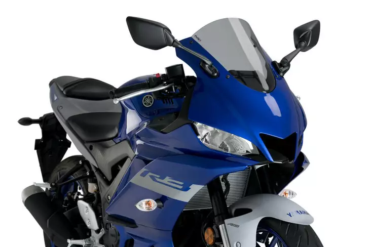 Puig R-Racer Screen Yamaha Yzf-R3 19' C/Smoke - Moottoripyörän tuulisuojat - D357893 - 1