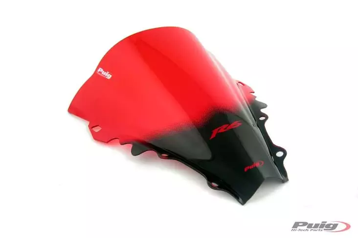Puig Racing Screen Yamaha R6 06-07' C/Red - Moottoripyörän tuulisuojat - D297663 - 1