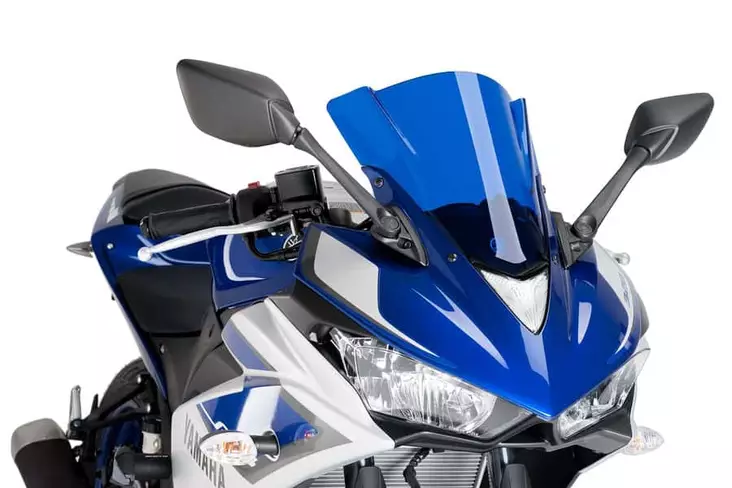 Puig Racing Screen Yamaha Yzf-R3 15'-18'C/Blue - Moottoripyörän tuulisuojat - D301063 - 1