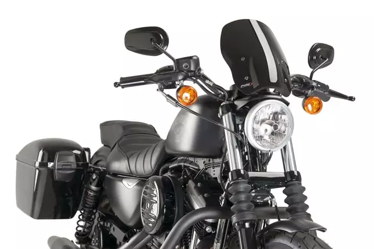 Puig Windshield New Generation Harley Sportster C/Black - Moottoripyörän tuulisuojat - D302313 - 1