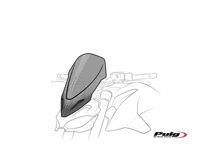 Puig Windshields N.G.Touring Yamaha Mt07 21'- C/Black - Moottoripyörän tuulisuojat - D442883 - 1