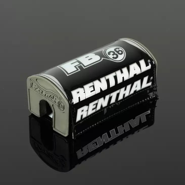Renthal Fatbar36 Pehmuste Musta/Silver/Valkoinen - Moottoripyörän ohjaustangon pehmusteet - D446353 - 1