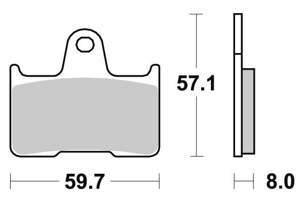 Sbs Jarrupalat Carbon Tech Taakse - Moottoripyörän jarrupalat - D220883 - 1