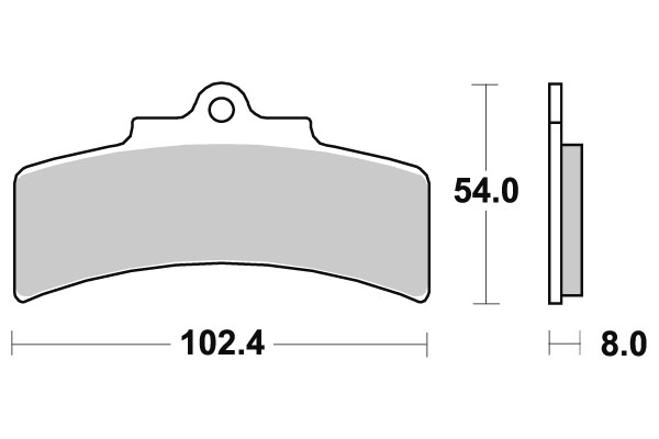Sbs Jarrupalat Carbon Tech Taakse - Moottoripyörän jarrupalat - D2703 - 1