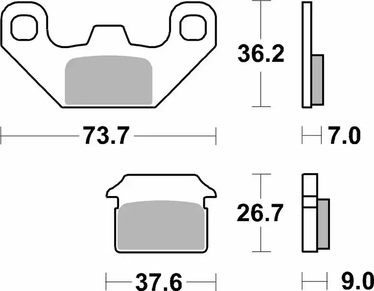 Sbs Jarrupalat Ceramic - Moottoripyörän jarrupalat - D220663 - 1
