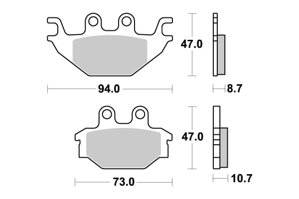 Sbs Jarrupalat Ceramic - Moottoripyörän jarrupalat - D91513 - 1