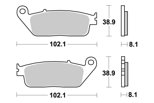 Sbs Jarrupalat Sintered - Moottoripyörän jarrupalat - D2633 - 1