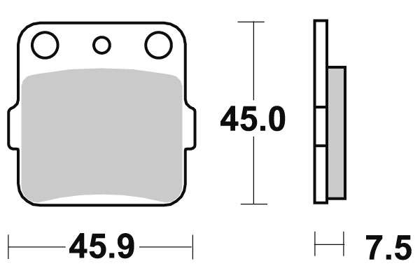 Sbs Jarrupalat Sintered Taakse - Moottoripyörän jarrupalat - D220773 - 1