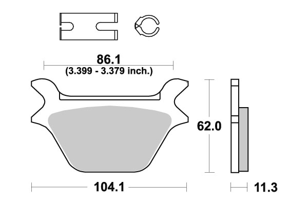 Sbs Jarrupalat Sintered Taakse - Moottoripyörän jarrupalat - D31963 - 1
