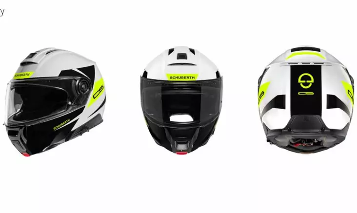 Schuberth Kypärä C5 Eclipse Keltainen/Valkoinen - Avattavat kypärät - D416543 - 1
