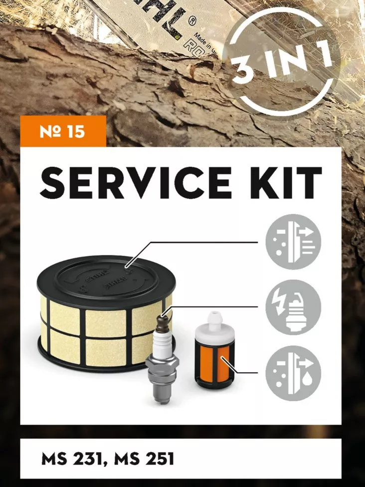STIHL MOOTTORISAHAN HUOLTOSARJA (MS231, MS251) - Stihl Terälaitteet & tarvikkeet - 118683 - 1