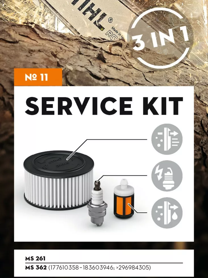 STIHL MOOTTORISAHAN HUOLTOSARJA No. 11 (MS261, MS362) - Stihl Terälaitteet & tarvikkeet - 118223 - 1