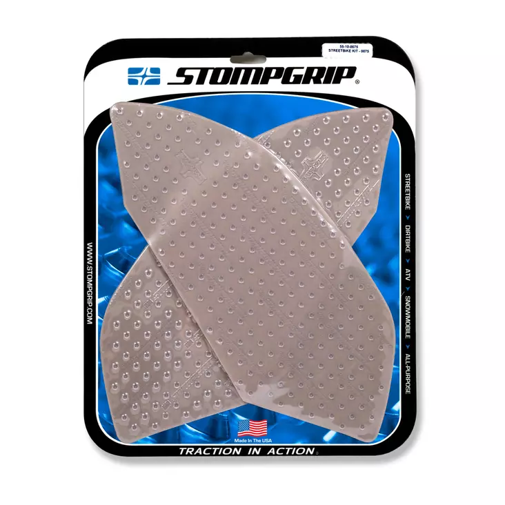Stompgrip Street Bike Tank Grips - Volcano - 0075 : Clear - Moottoripyörän tankinsuojat - D270573 - 1
