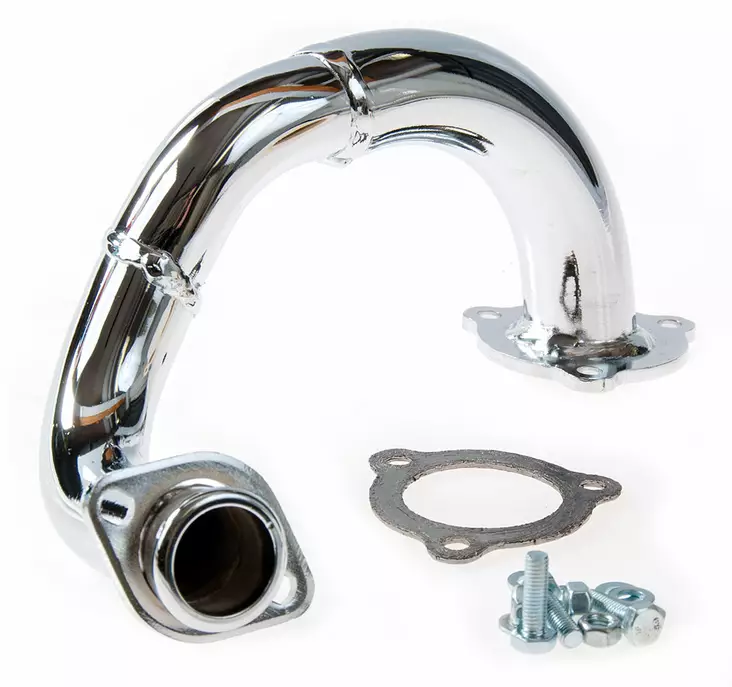 Turbo Kit Pakoputken Alkukäyrä, Kromi, Racing, Aprilia SX 06- / Derbi Senda 10- - Mopojen pakoputket - D480063 - 1