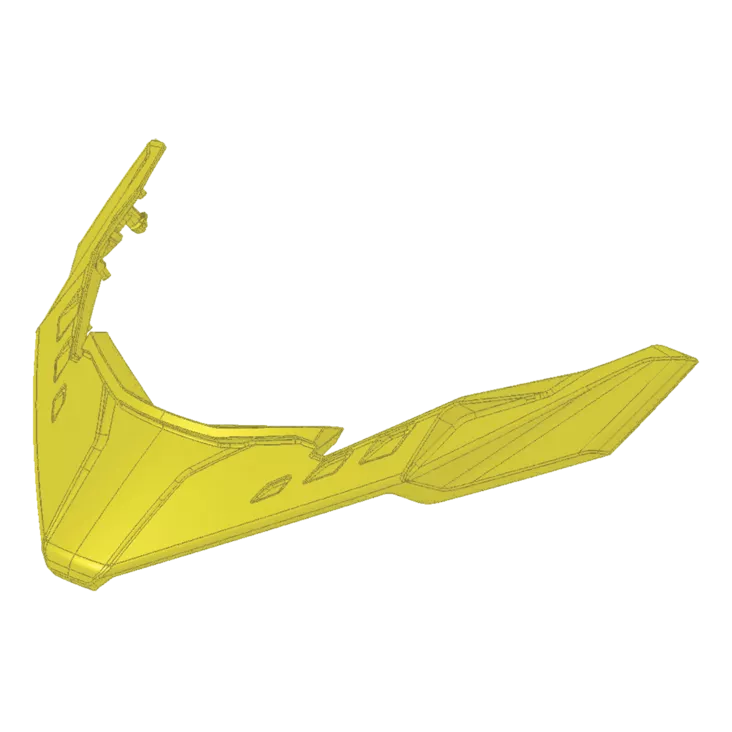 TUULILASIN KIINNITYSKEHYS, MATALAT LASIT G4/RADIEN SUNBURST YELLOW - Ski-Doo Tuulilasit & peilit - 117453 - 1