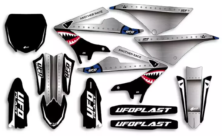 UFO Graphic Kit YZ 125/250 2022- Thunder Black - Moottoripyörän tarrasarjat - D448013 - 1