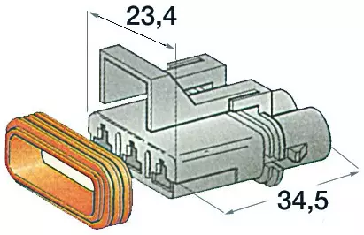 Vesitiivis sähköliitin 3johto naaras - Moottoriveneen Sähköliittimet - D134963 - 1